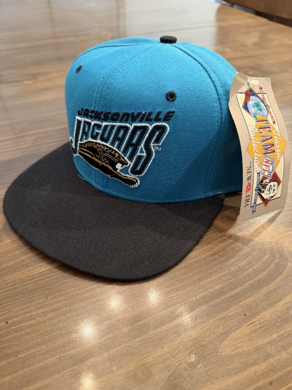 Vintage 90s Jacksonville Jaguars Snapback New Era Pro Model Teal NWT Made in USA